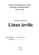 Research Papers 'Linux izvēle', 1.