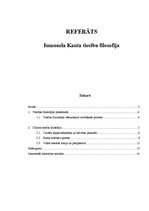 Research Papers 'Imanuela Kanta tiesību filosofija', 1.