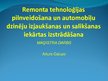 Presentations 'Remonta tehnoloģijas pilnveidošana un automobiļu dzinēju izjaukšanas un salikšan', 1.