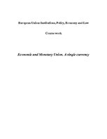 Research Papers 'Economic and Monetary Union. A Single Currency', 1.