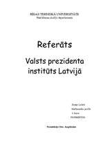 Research Papers 'Valsts prezidenta institūts Latvijā', 1.