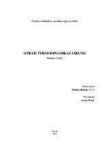 Research Papers 'Otrais termodinamikas likums un entalpija', 1.