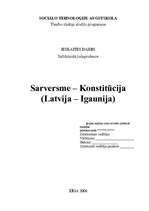 Summaries, Notes 'Latvijas Satversmes un Igaunijas Konstitūcijas salīdzinājums', 1.