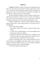 Term Papers 'Pagaidu aizsardzības pret vardarbību tiesiskais regulējums un aktuālās problēmas', 4.