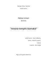 Research Papers 'Amona templis Karnakā', 1.