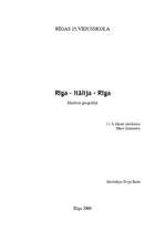 Research Papers 'Rīga - Itālija - Rīga', 1.