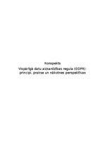 Summaries, Notes 'Vispārīgā datu aizsardzības regula (GDPR): principi, prakse un nākotnes perspekt', 1.