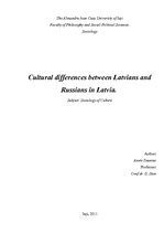Research Papers 'Cultural Differences Between Latvians and Russians', 1.