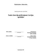 Research Papers 'Saules bateriju pielietojums Latvijas apstākļos', 1.
