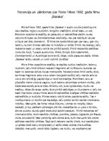 Essays 'Recenzija un pārdomas par Rona Frikes 1992.gada filmu "Baraka"', 1.