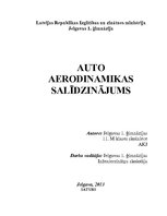 Research Papers 'Auto aerodinamikas salīdzinājums', 1.