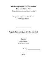 Research Papers 'Nepilnības Latvijas tiesību sistēmā', 1.