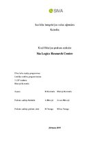Practice Reports 'SIA "Logics Research Centre"', 1.