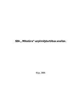 Research Papers 'SIA "Mikstūra" uzņēmējdarbības analīze', 1.