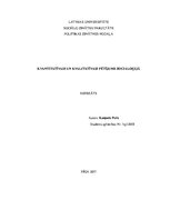 Research Papers 'Kvantitatīvais un kvalitatīvais pētījums socioloģijā', 1.