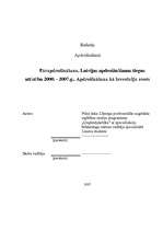 Research Papers 'Pārapdrošināšana. Latvijas apdrošināšanas tirgus attīstība', 1.
