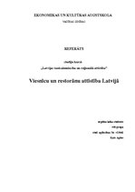 Essays 'Viesnīcu un restorānu attīstība Latvijā', 1.