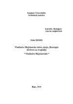 Research Papers 'V.Majakovska dzīve, dzeja, liktenīgās sievietes un traģēdija "Vladimirs Majakovs', 1.