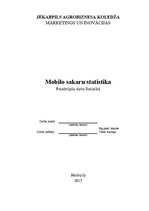 Summaries, Notes 'Mobilo telefonu statistika', 1.