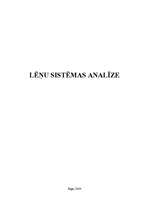 Research Papers 'Lēņu sistēmas analīze', 1.