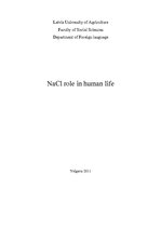 Research Papers 'NaCl Role in Human Life', 1.