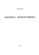 Research Papers 'Studentu pilsēta - Zalcburga', 1.