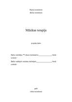 Research Papers 'Mūzikas terapija', 1.