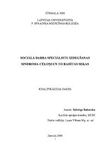 Research Papers 'Sociālā darba speciālistu izdegšanas sindroma cēloņi un to radītās sekas', 2.