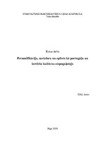 Term Papers 'Personifikācija, metafora un epitets kā portugāļu un latviešu kultūras atspoguļo', 1.