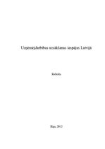 Research Papers 'Uzņēmējdarbības uzsākšanas iespējas Latvijā', 1.