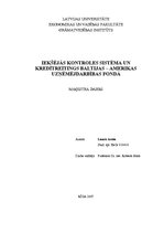 Term Papers 'Iekšējās kontroles sistēma un kredītreitings Baltijas – Amerikas uzņēmējdarbības', 1.