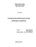 Research Papers 'Latvijas Bankas naudas piedāvājuma regulēšanas metodes', 1.