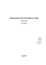 Research Papers 'Ekspluatācijas darba tehnoloģija un vadība', 2.