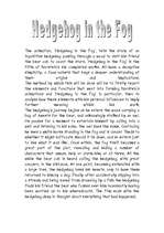 Essays 'Hedgehog in the Fog (Ezītis miglā)', 1.