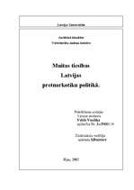 Research Papers 'Muitas tiesības Latvijas pretnarkotiku politikā', 1.