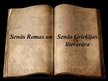 Presentations 'Senās Grieķijas un Senās Romas literatūra', 1.