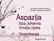 Presentations 'Aspazija', 1.