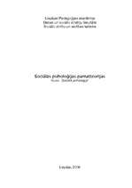 Research Papers 'Sociālās psiholoģijas pamatteorijas', 1.