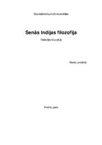 Research Papers 'Senās Indijas filosofija', 1.