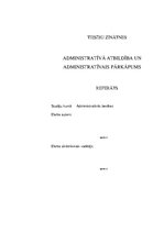 Research Papers 'Administratīvā atbildība un administratīvais pārkāpums', 1.