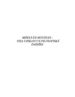 Research Papers 'Mišels de Monteņs', 1.