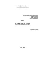 Research Papers 'Vatikāna banka', 1.