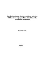 Research Papers 'Latvijas Republikas tiesiskā regulējuma atbilstība Orhūsas konvencijas prasībām ', 1.