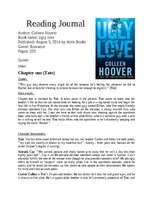 Summaries, Notes 'Reading Journal par grāmatu ‘’Ugly Love’’', 1.