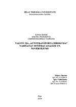 Research Papers 'Valsts SIA "Autotransporta direkcija" vadīšanas sistēmas analīze un novērtējums', 1.