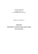 Research Papers 'Referendums kā tiešās demokrātijas izpausme Baltijas valstu konstitūcijās', 1.