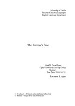 Essays 'The Human’s Face', 2.