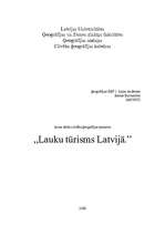 Research Papers 'Lauku tūrisms Latvijā', 1.