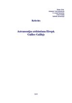 Research Papers 'Astronomijas atdzimšana Eiropā.Galileo Galilejs', 1.