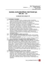 Samples 'Darba aizsardzības instrukcija darbam būvobjektā', 1.
